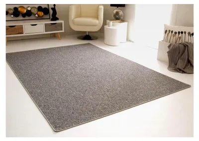 Produktbild von Schlingenteppich Meddon, für Esszimmer und Flur, geeignet für Haustiere, grau, Größe: 200x200 cm