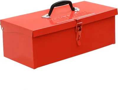 Produktbild von Werkzeugkiste 38 x 16 x 12,5 cm ca. 7,5 L verschließbares Fach klappbarer Tragegriff rot