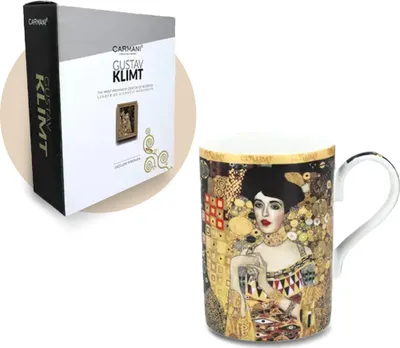 Produktbild von Carmani - Gustav Klimt Adela Becher - Tassen & Becher - Geschenkideen - Vintage Dekoration - Weiß