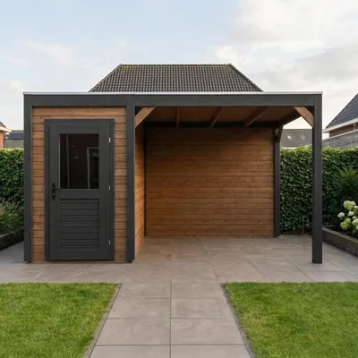 Immagine prodotto di Casetta da giardino in legno Veya 4.56x3.09 m - 14.09 m2 - 28 mm - impregnata