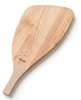 Zdjęcie produktu dla HU.KA Tavo deska do krojenia i serwowania z litego jesionu 45 cm rączka Dune Sand