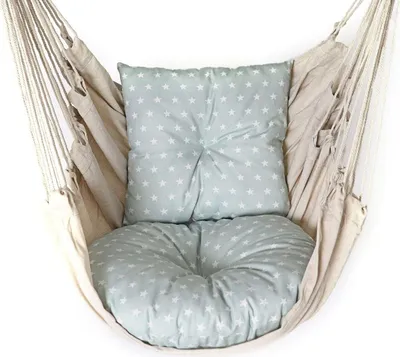 Produktbild von Love Gifts® Hängesessel Kissen 2 Stück sehr weich und bequem, passend auch für einen Hängekorb & Hängesessel, Farbe Sterne