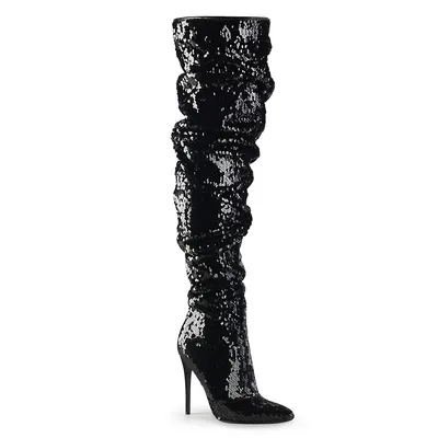 Produktbild von COURTLY-3011 Damen Boots von Pleaser, Schwarz  , EU 41, US 11