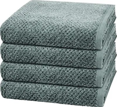 Produktbild von Cawö Pure 4 X Handtuch im Set Natürliches Material mit feiner Struktur, Saugfähig und hautfreundlich, Trocknergeeignet und pflegeleicht
