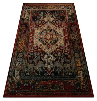 Image de Tapis en laine POLONIA ALHAMBRA Ornement, cadre rubis rouge 235x350 cm