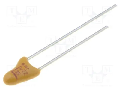 Produktbild von 5x Kondensator: Tantal -55÷125°C ±10% 35VDC THT 0,22uF  2,5mm TAP224K035SCS Tantal