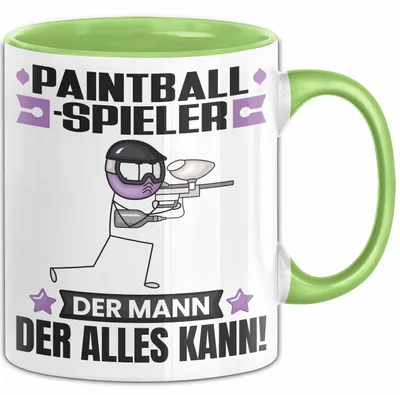 Produktbild von Paintballspieler Tasse Geschenk für Paintballspieler Der Mann Der Alles Kann Geschenkidee zum Geburtstag (Grün)