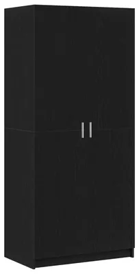 Produktbild von vidaXL Kleiderschrank mit Tür Schwarz Eichen-Optik 80 x 50,5 x 180 cm