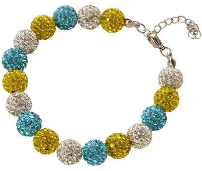 Image de Bracelet Femme ZI-40047 - Jaune/Blanc/Bleu KP40047