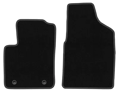 Productafbeelding van Velours voormatten voor Ford Ka MK2 FL 2012-2018 (hatchback) – 2-delig, zwart, op maat – Wielganizator BASIC