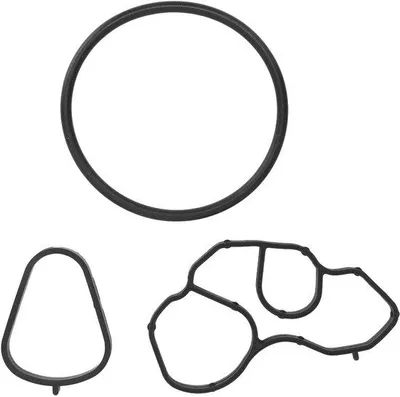 Produktbild von Gummipackungset für Oliefilter - Hochwertige Gummiringe - Ölkoelerausdichtung - Langlebig - Ersatz - Zuverlässiges Abdichten - Abdichtungspackung