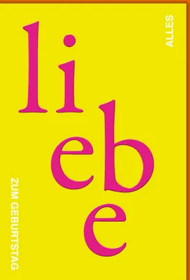 Produktbild von Geburtstag - Karte mit Umschlag - Große Letter Liebe - plastikfrei - u