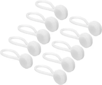 Zdjęcie produktu dla Magnetyczne uchwyty do kabli – wielokrotnego użytku – białe – 10 sztuk