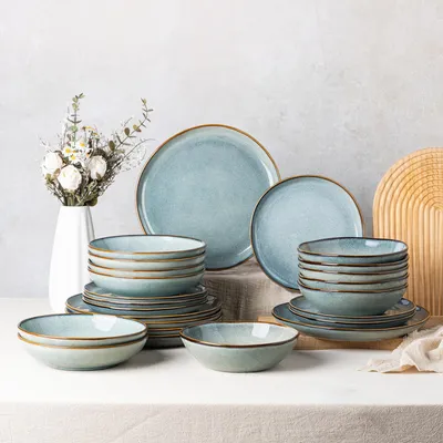 Obrázek produktu pro Sada nádobí pro 6 osob 24-dílná - Ručně vyráběná - Stoneware - Elegantní