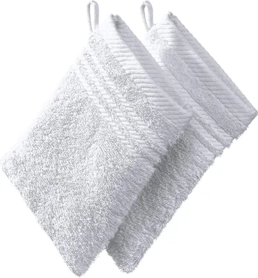 Produktbild von REDBEST Waschhandschuh 2er-Pack weiß 15x21 cm