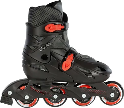 Produktbild von Playlife Inline Skates Riddler Black Cherry, größenverstellbar, Schwarz/Rot, für Kinder, ABEC 5 Kugellager, art. nr.: 880265