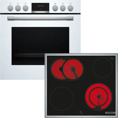 Produktbild von Bosch HND411LW63 Herdset 71L LED-Display Autostart Kombirost elektrisch