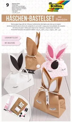Produktbild von folia Papiertüten-Set "Häschen"