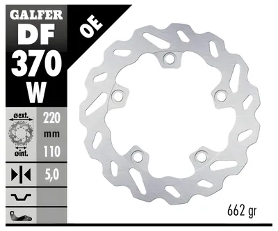 Produktbild von Bremsscheibe Hinten Für Suzuki Gsx-R 1000 '16- (Welle Fest) (220X110X5Mm)