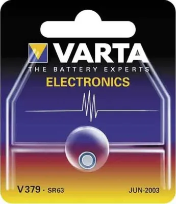 Produktbild von Varta -V379, Einwegbatterie, SR63, Siler-Oxid (S), 1,55 V, 1 Stück(e), 15 mAh