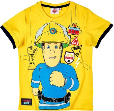 Produktbild von T-Shirt To Rescue | Feuerwehrmann Sam | Größe 98 - 128 | Kinder Jungen Shirt, Größe:110, Farbe:Gelb