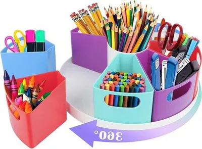 Produktbild von Famanu Stiftehalter mit 9 Fächern - Büro-Organizer für Zuhause und im Büro