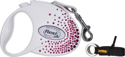 Produktbild von flexi Glam Splash Pink  S - Dog Einziehbare Leine - 3 m - Weiß