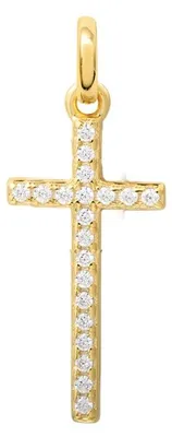 Produktbild von Xenox Anhänger Kreuz mit Zirkonia 925 Silber Vergoldet XS10038