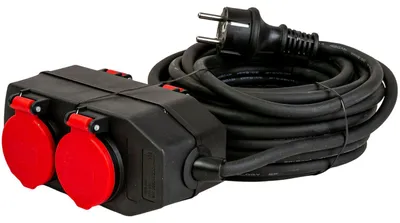 Produktbild von Mehrfachstecker Garten-Steckdose Stromverteiler 4-fach IP44 10m Haken Werkstatt