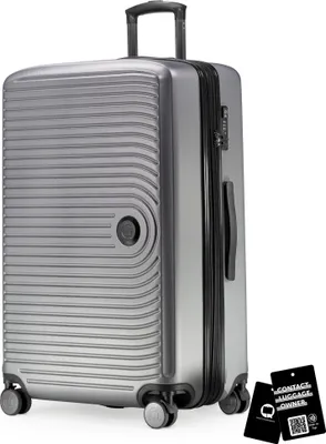 Produktbild von Hauptstadtkoffer - Großer Koffer + digitaler Kofferanhänger, Reisekoffer XL Erweiterung, Hardcase Rollkoffer 4 Rollen Aufgabegepäck 130L TSA-Schloss,Silber matt