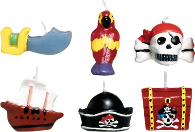 Produktbild von Piraten Teelichter Minikerzen - Piratenparty