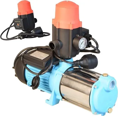 Obrázok produktu pre Čerpadlo MAX-H 1300 s elektronickým tlakovým spínačom BRIO – riadenie čerpadla – záhradné čerpadlo (1300 W, 6000 l/h, výtlak 55 m) – liatinové telo, nerezová oceľ INOX – nastaviteľný tlak spúšťania, ochrana proti suchému chodeniu