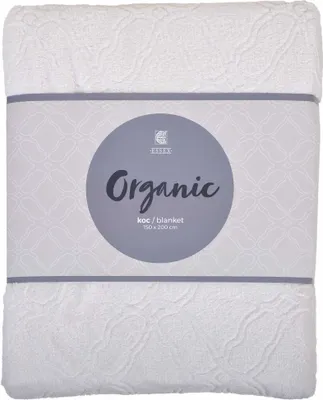 Image de Couverture, couverture élégante à motifs Organic 150 x 200 cm, écru