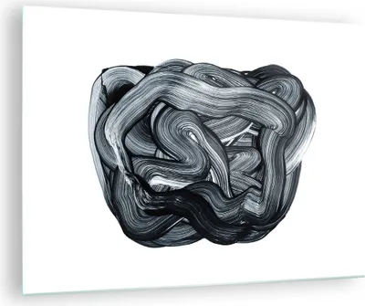Produktbild von Bilder auf glas - Einteilig - Abstraktion schwarz verschwommen - 70x50cm - Glasbilder - Wandbilder - Bilder - Wanddekoration aus Glas - Glas Bilder - Wandbild auf Glas - GAA70x50-4874
