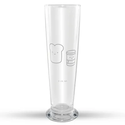 Produktbild von Mr. & Mrs. Panda Bierglas Toast Marmelade - Transparent - Geschenk, Brot, Weizen Glas, Toastbrot, Dreamteam, Weizenbier, Bier, Lustige Sprüche, Süß, Mr Mrs Weizenglas