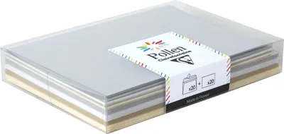 Produktbild von Pollen 5x Set einfarbig 20 Umschläge + 20 Karten 110x155 Sortierung Chic 20903C