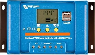Immagine prodotto di Victron Energy Blue-Solar PWM-LCD&USB Laderegler PWM 12 V, 24 V 30 A (SCC010030050)