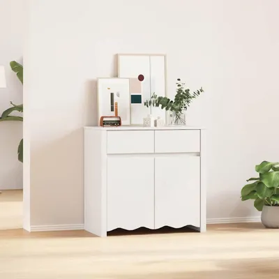 Image de vidaXL Sideboard Drammen Blanc 79 x 43 x 75,5 cm Pin massif