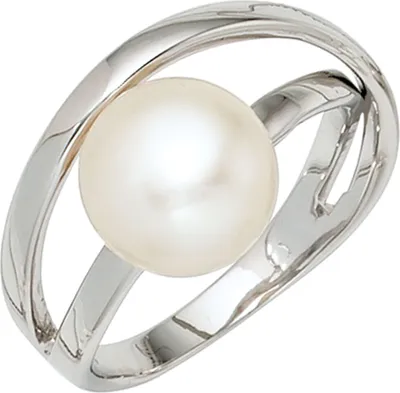 Produktbild von JOBO Damen Ring 925 Sterling Silber rhodiniert 1 Süßwasser Perle Silberring Größe 50