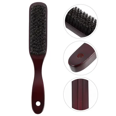 Produktbild von Bartbürste, Rasierpinsel, Bartbürste für Männer, Tragbare Bartbürste mit Holzgriff, Ölkopfbürste, Reinigungswerkzeuge für Gesichtsbärte