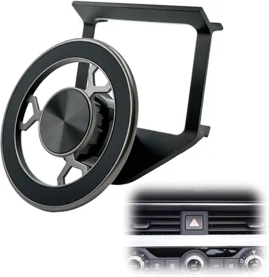 Produktbild von Magnetische Handyhalterung, 360 Grad Drehung, Aluminiumlegierung, silber, für Auto