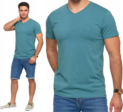 Immagine prodotto di Maglietta - Maglietta da uomo taglia XXL - Maglietta in cotone verde - Maglietta con scollo a V - Maglietta a maniche corte