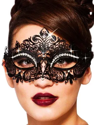 Image de Masque vénitien noir pour fêtes et carnaval