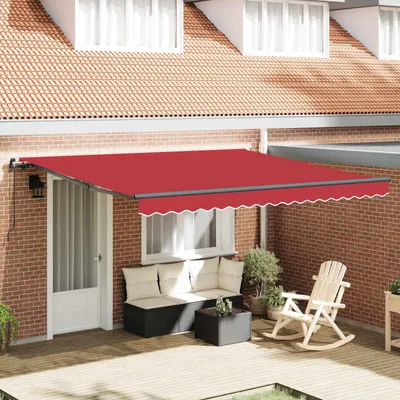 Obrázek produktu pro Budsorovatelné zastřešení Červená 400 × 300 cm Polyester a ocel