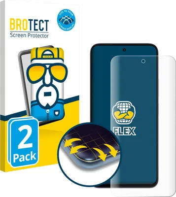 Produktbild von 2x BROTECT Fullscreen Schutzfolie für Xiaomi Redmi 15 Displayschutz Folie Fullcover Klar Transparent