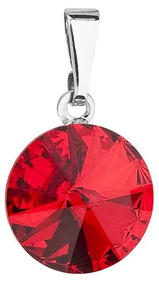 Obrázek produktu pro Přívěsek bižuterie se Swarovski krystaly červený kulatý 54001.3