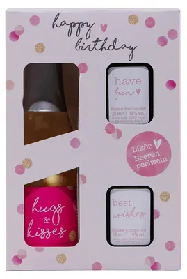 Produktbild von Geschenkverpackung "Happy Birthday Rosa"