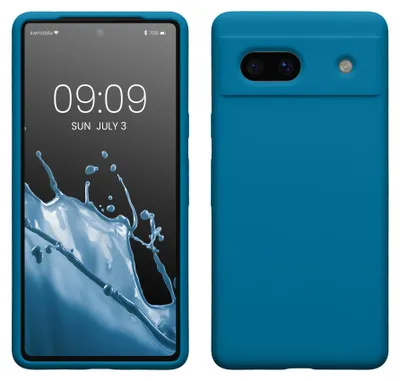 Produktbild von kwmobile Handyhülle für Google Pixel 7a Hülle, für Pixel 7a Case - Hülle Silikon - kabelloses Laden - Karibikblau