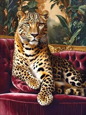 Produktbild von Glasbild Big Cat On The Couch II GLA3022 60x80 cm