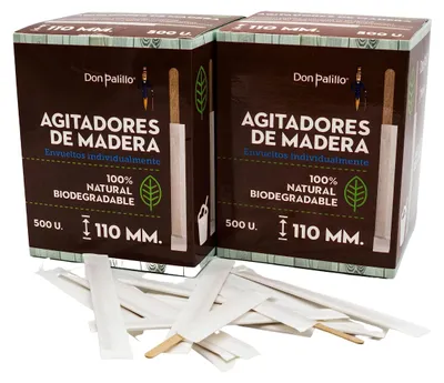Holz-Rührstäbchen 11 cm, 1000 Stück, einzeln verpackt